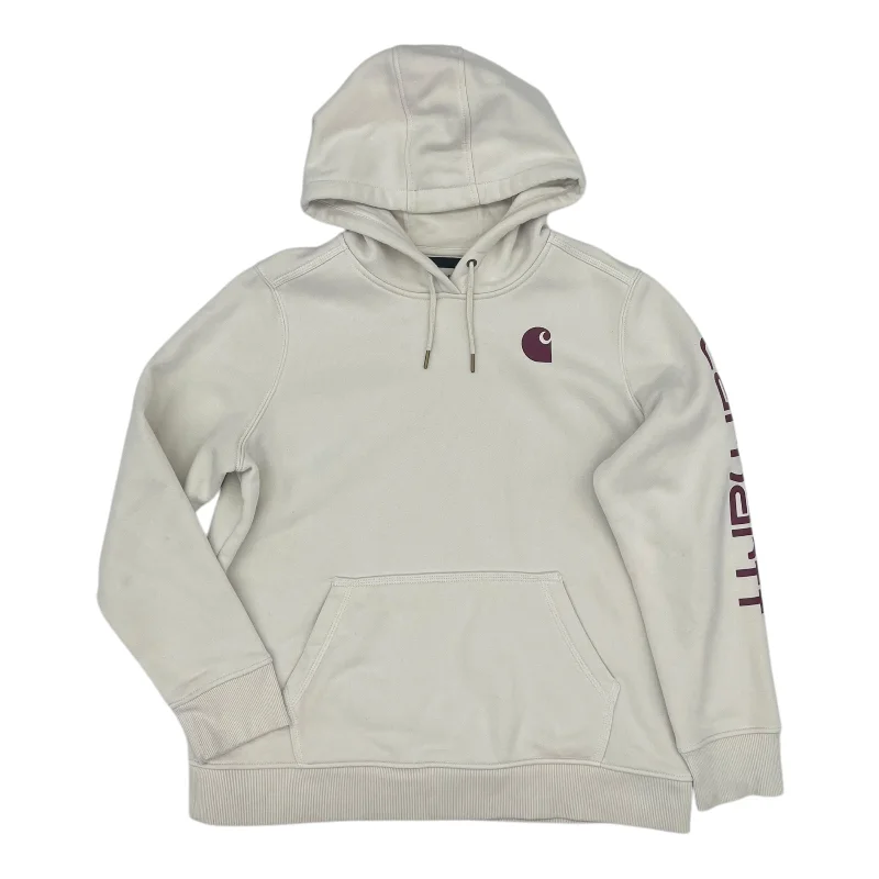 Sweatshirt Hoodie By Carhartt In Cream, Size:1X