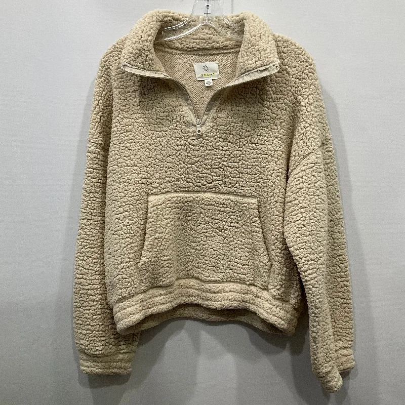 Sweatshirt Collar By Aerie In Beige, Size: M