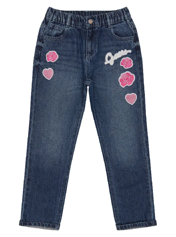 Blue Denim Mom High-Rise Pants (2-7)