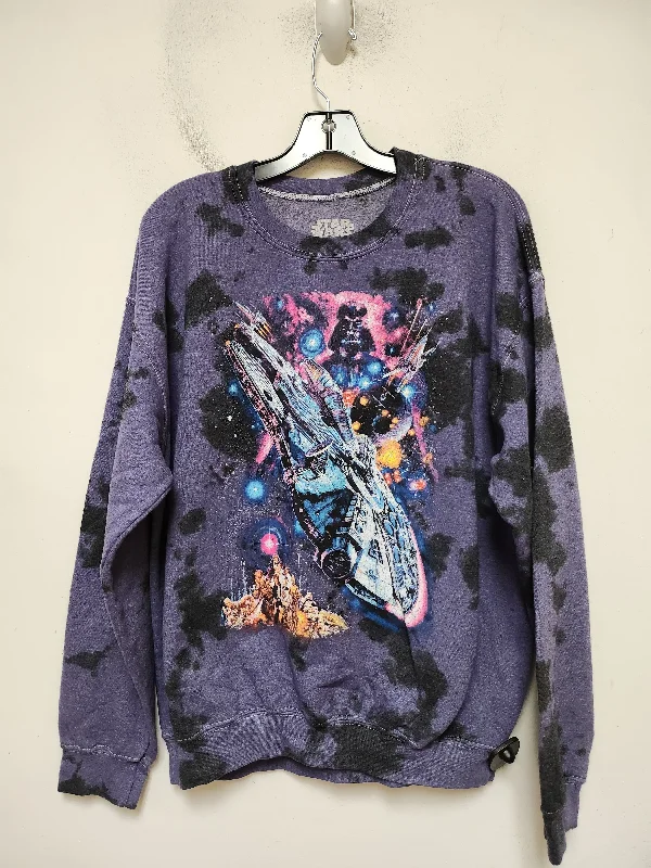 Sweatshirt Crewneck By Clothes Mentor In Purple, Size: M