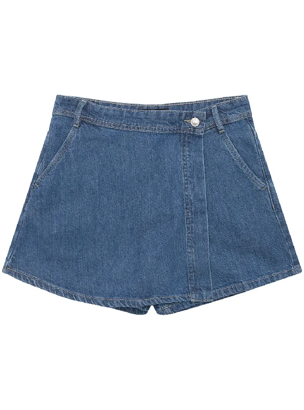 Blue Rigid Denim Skort (7-16)