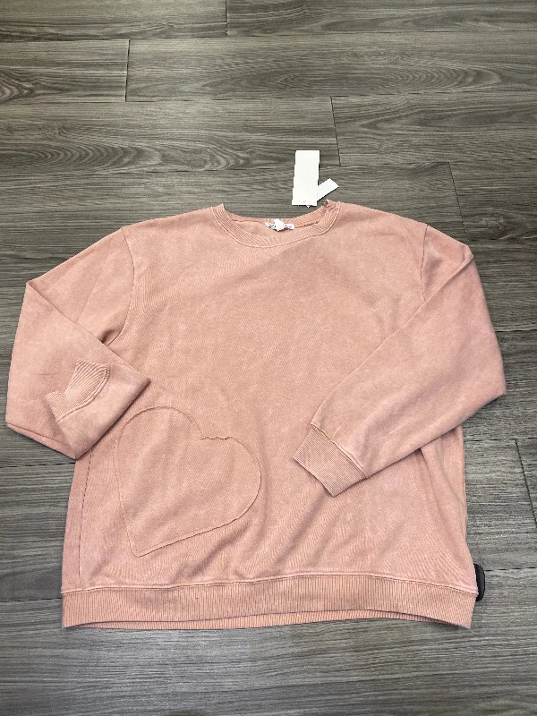 Sweatshirt Crewneck By Clothes Mentor In Pink, Size: L