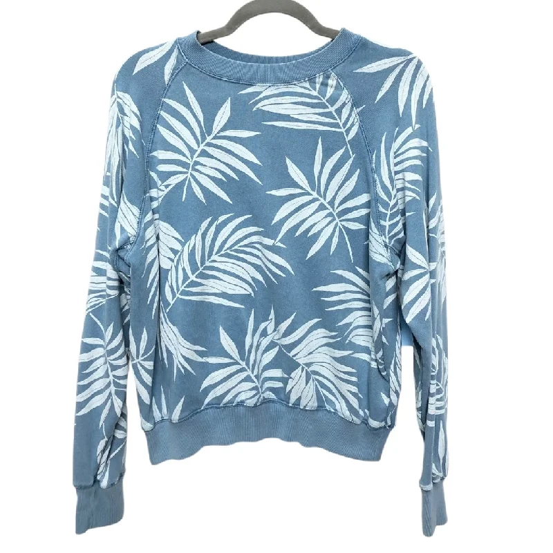 Sweatshirt Crewneck By Billabong In Blue & White, Size: M