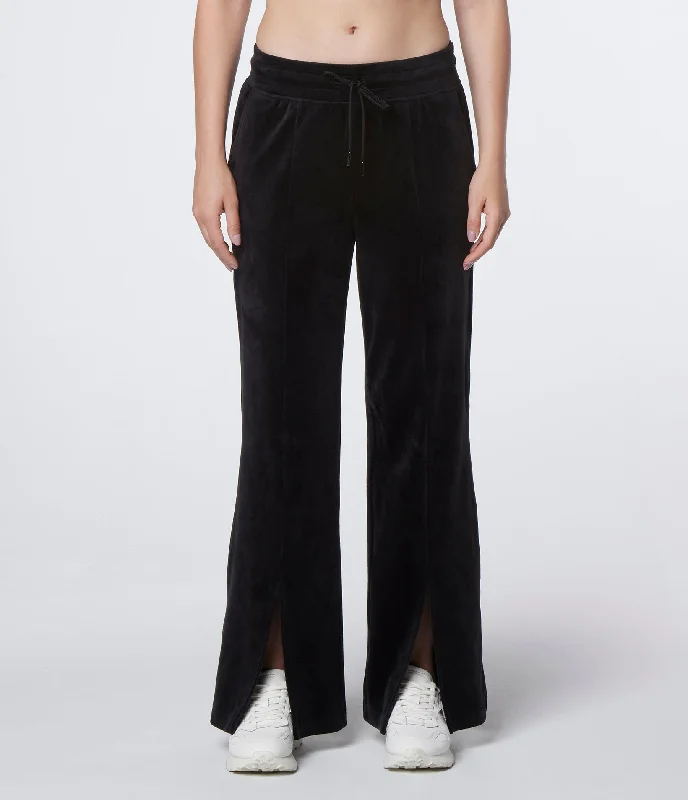 Long Velvet Vented Pants