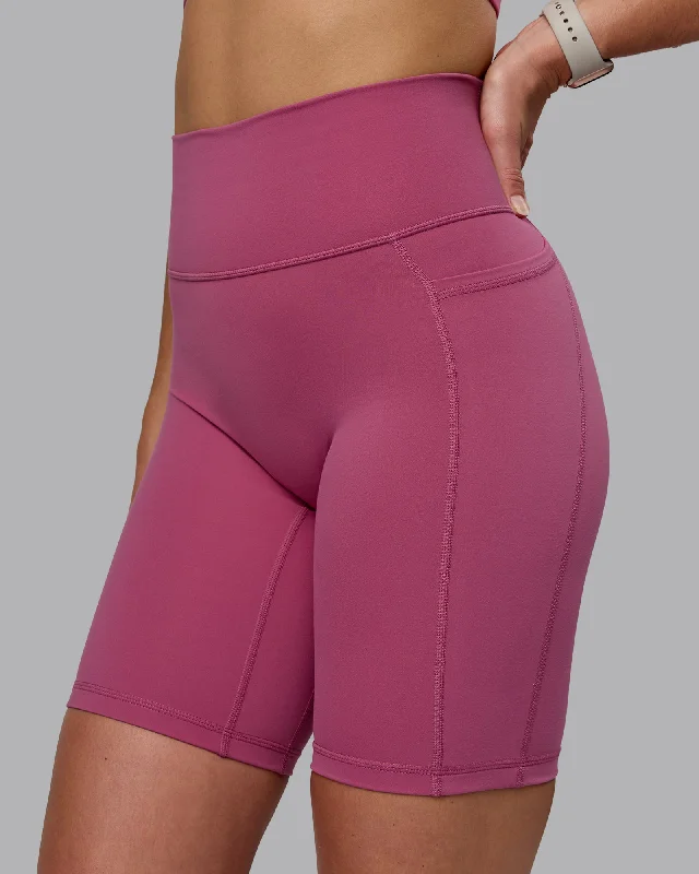 Fusion Bike Shorts with Pockets - Mauve Haze