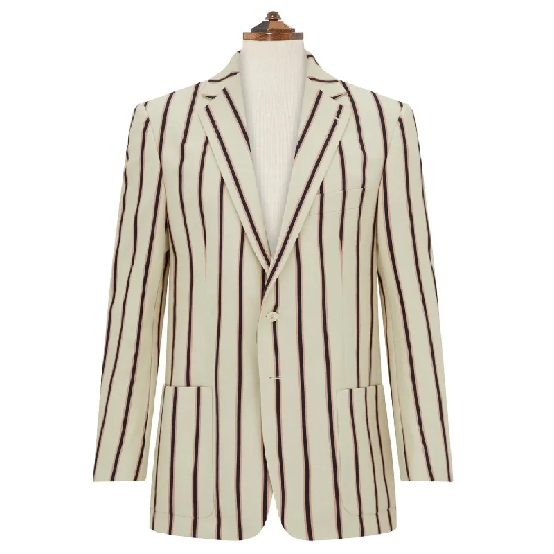 Edgar Cream and Navy Stripe Jacket