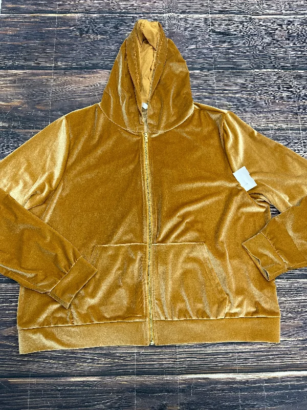 Sweatshirt Hoodie By Fabletics In Yellow, Size: 1x