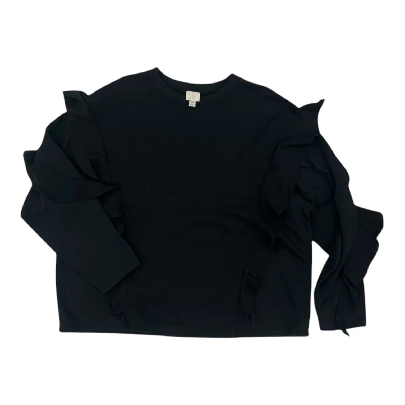 Sweatshirt Crewneck By A New Day In Black, Size:2X