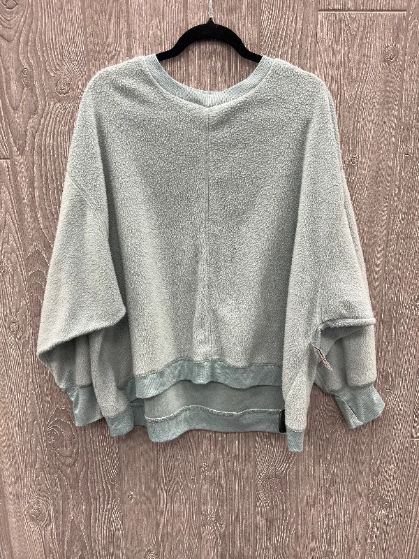 Athletic Sweatshirt Crewneck By Tahari By Arthur Levine In Teal, Size: 1x