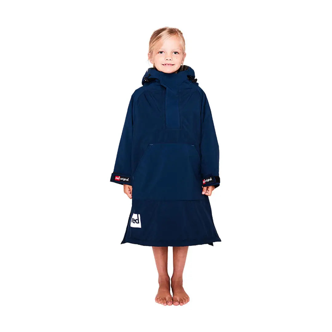 Red Kids Dry Poncho