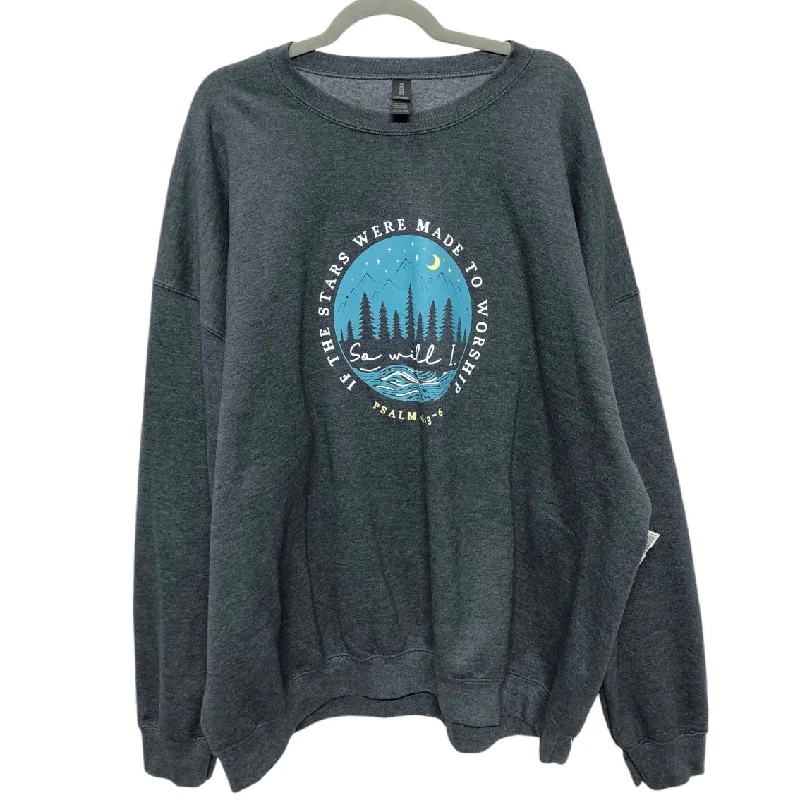 Sweatshirt Crewneck By Clothes Mentor In Grey, Size: 3x