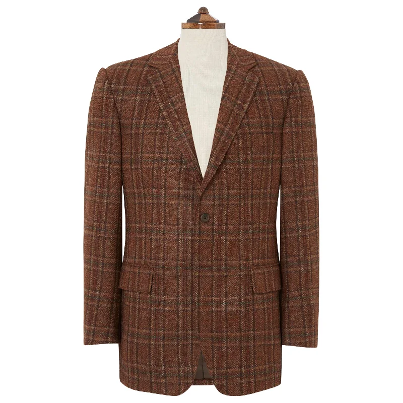 Burgundy William Check Jacket