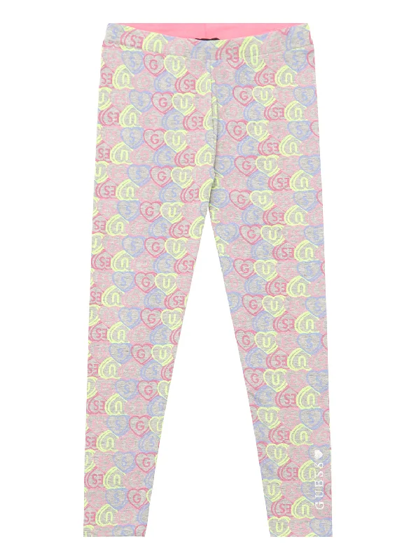 Heart Print Reversible Leggings (2-7)