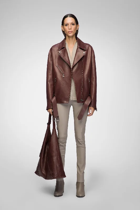 Gisele - Cherry Leather Jacket