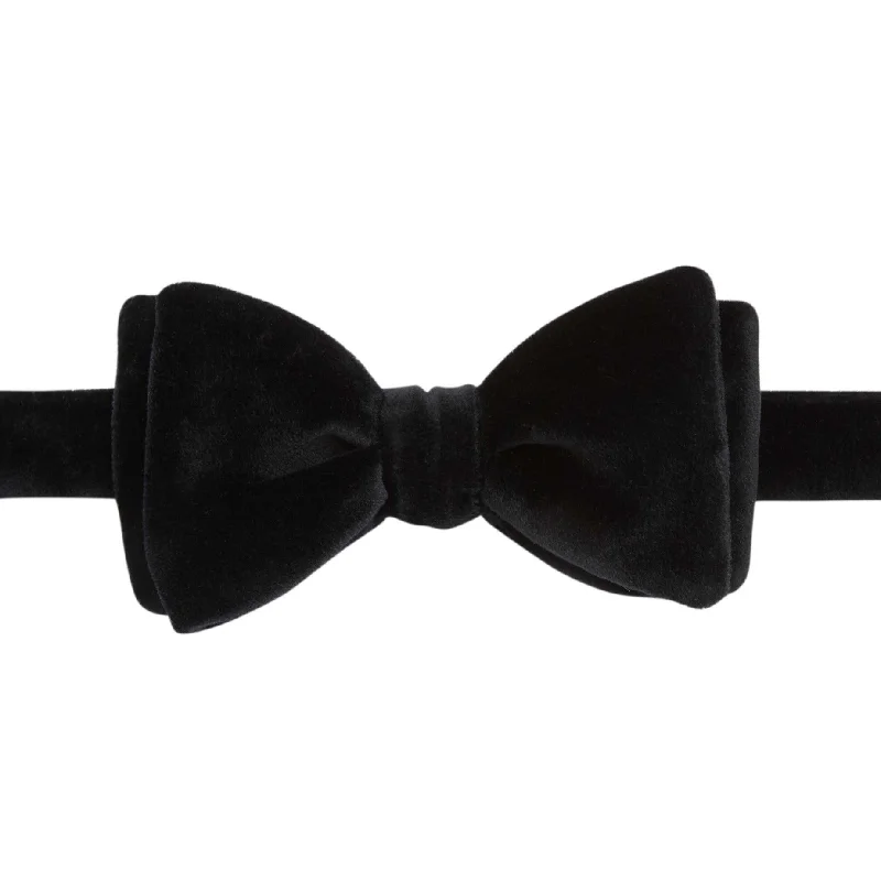 Black Velvet Pre-Tied Bow Tie