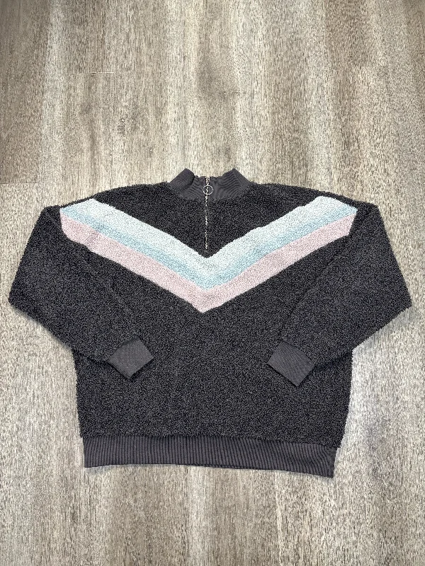 Sweatshirt Collar By So In Grey, Size: L