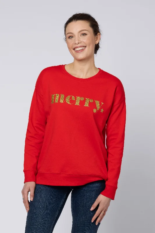 Merry Perfect Crewneck Sweatshirt (Red)