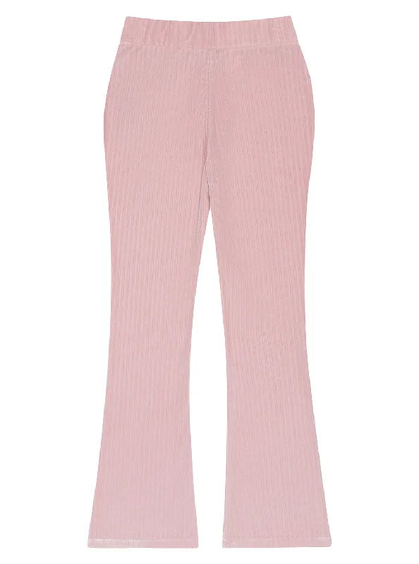 Pink Velour Long Pants (7-16)