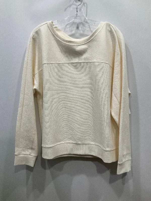 Sweatshirt Crewneck By Zella In Cream, Size: M