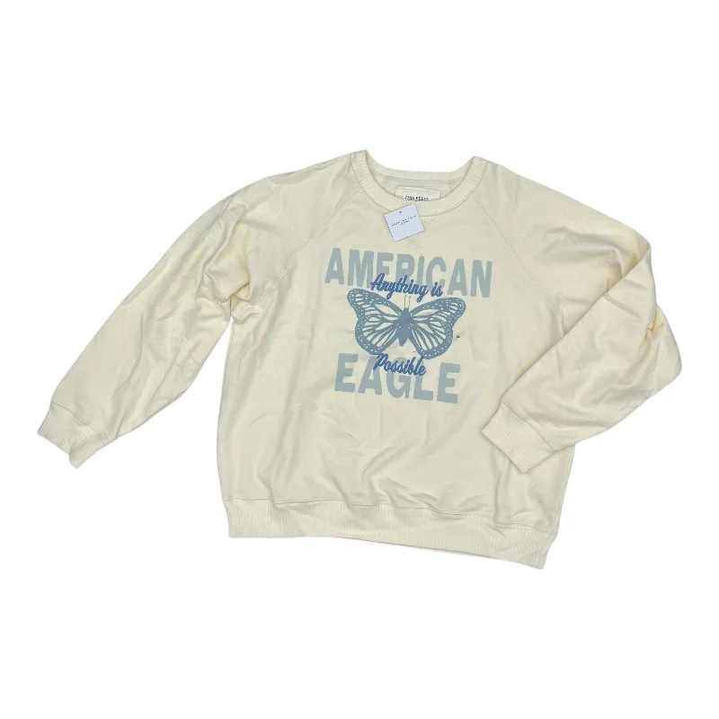 Sweatshirt Crewneck By American Eagle In Cream, Size:Xl