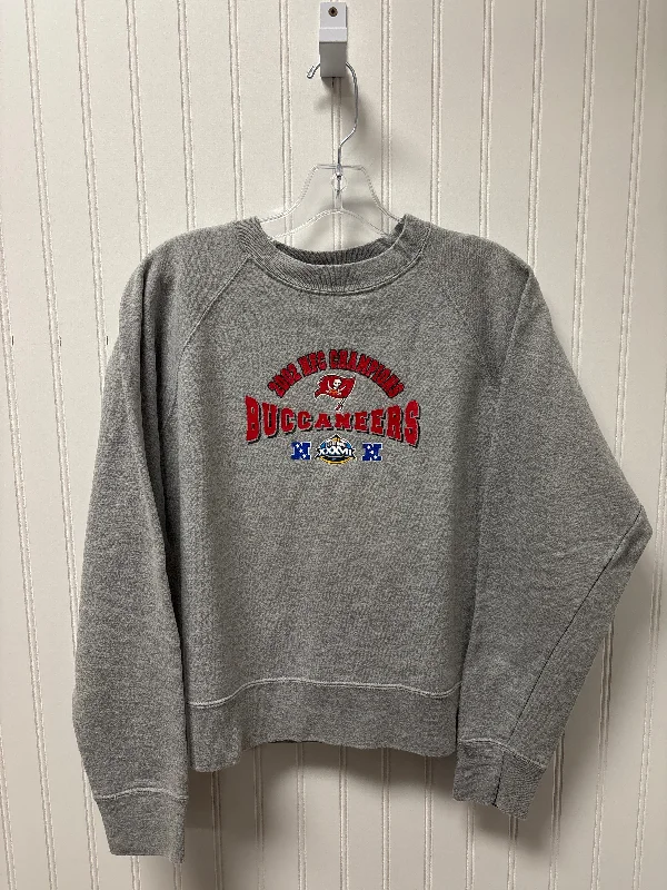 Sweatshirt Crewneck By Nfl In Grey, Size: M