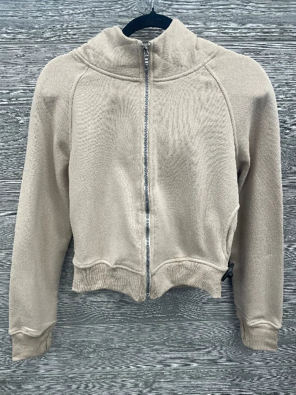 Sweatshirt Hoodie By Clothes Mentor In Tan, Size: S