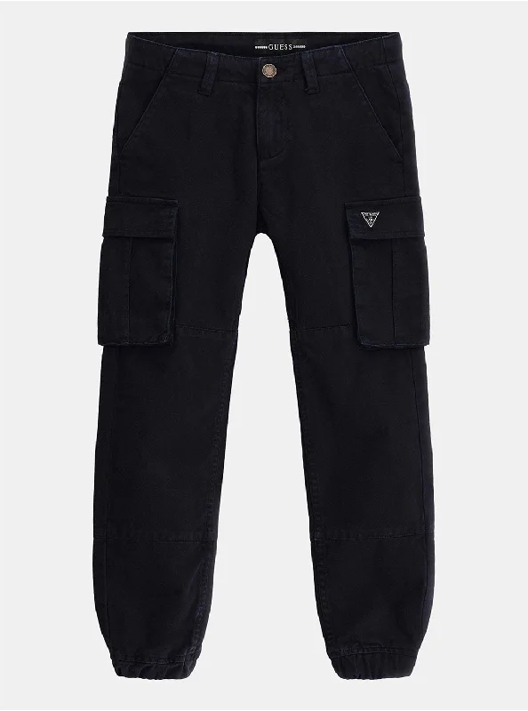 Navy Gabardine Cargo Pants (7-16)