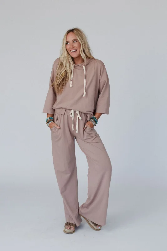 The Nest Arianna Top And Pant Set - Mocha