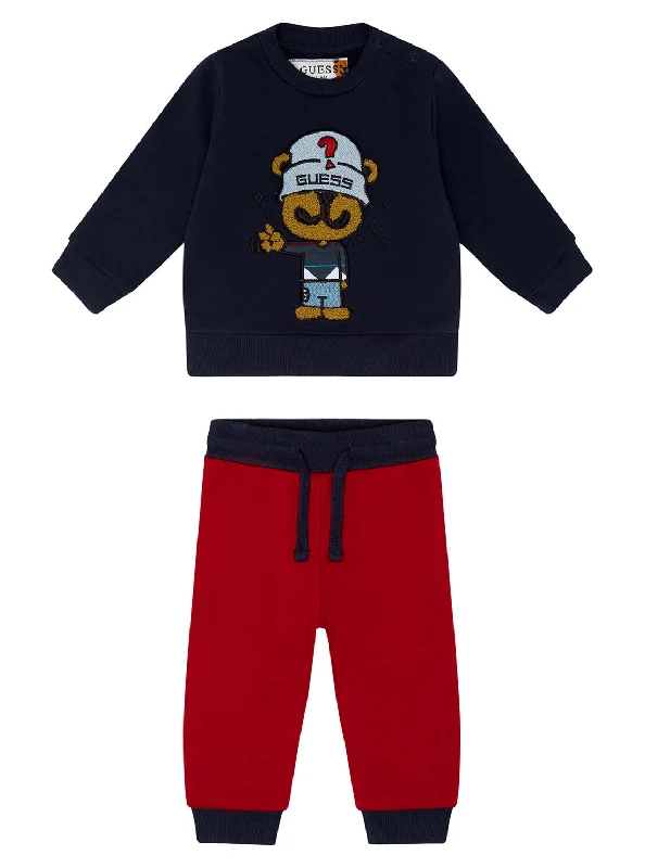 Blue Red Active Top and Pants Set (0-24M)