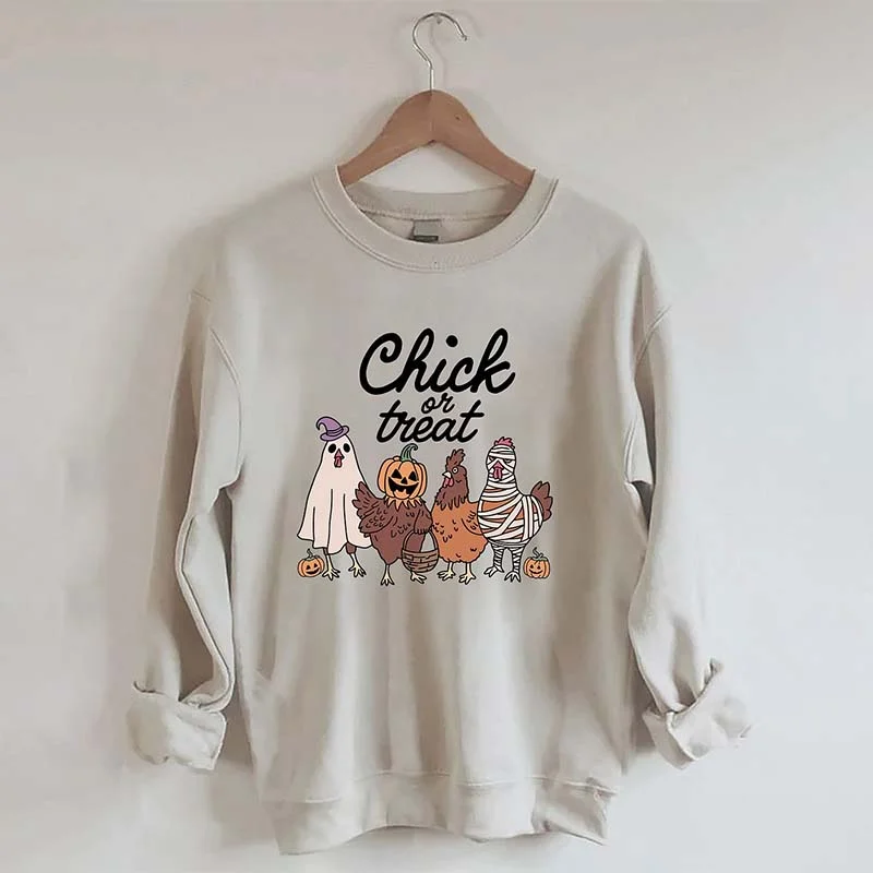 Chick Or Treat Halloween Chicken Sweatshirt