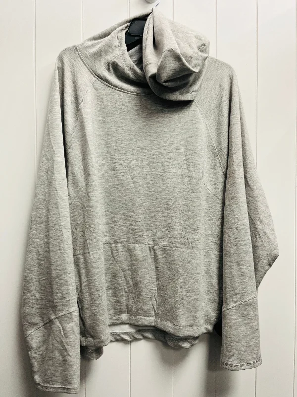 Sweatshirt Hoodie By Nine West Apparel In Grey, Size: 3x