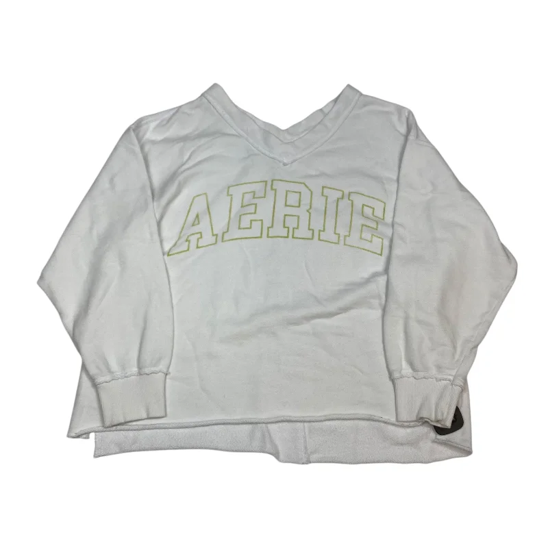 Sweatshirt Crewneck By Aerie In White, Size: M