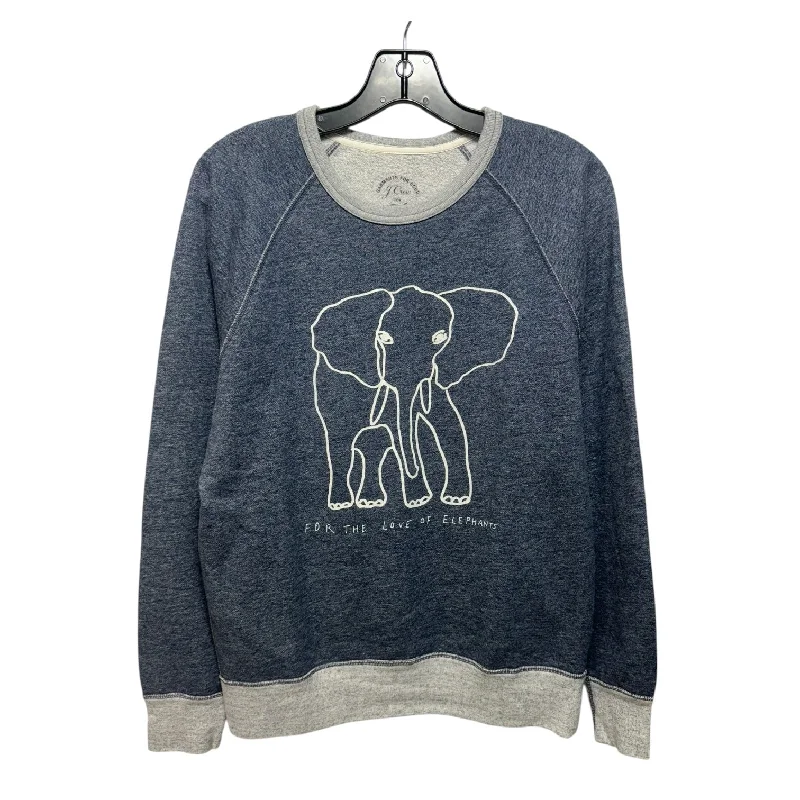 Elephant Sweatshirt Collar By J. Crew In Blue, Size: S