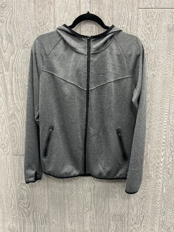 Athletic Sweatshirt Hoodie By Avia In Grey, Size: L