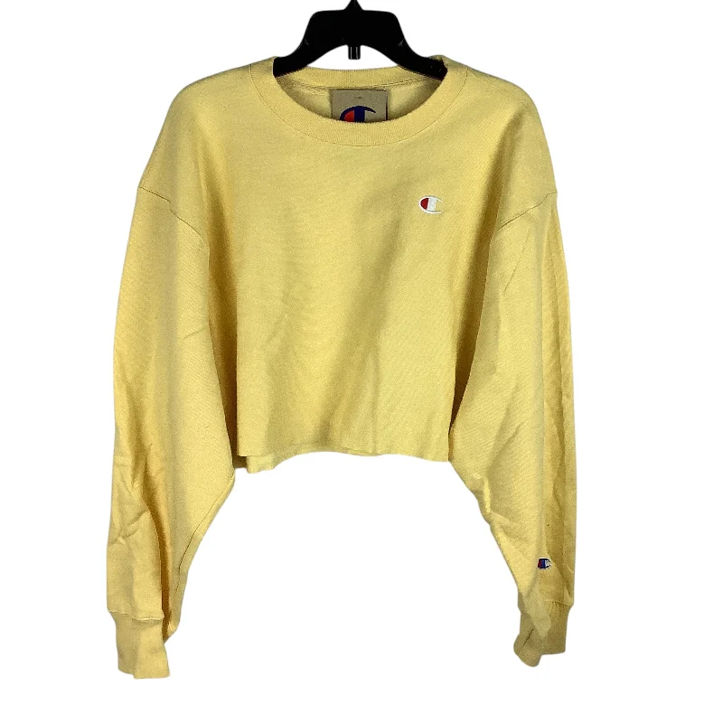 Sweatshirt Crewneck By Champion In Yellow, Size: Xl