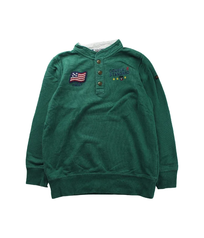 Miki House Buttoned Sweatshirt 7Y - 8Y