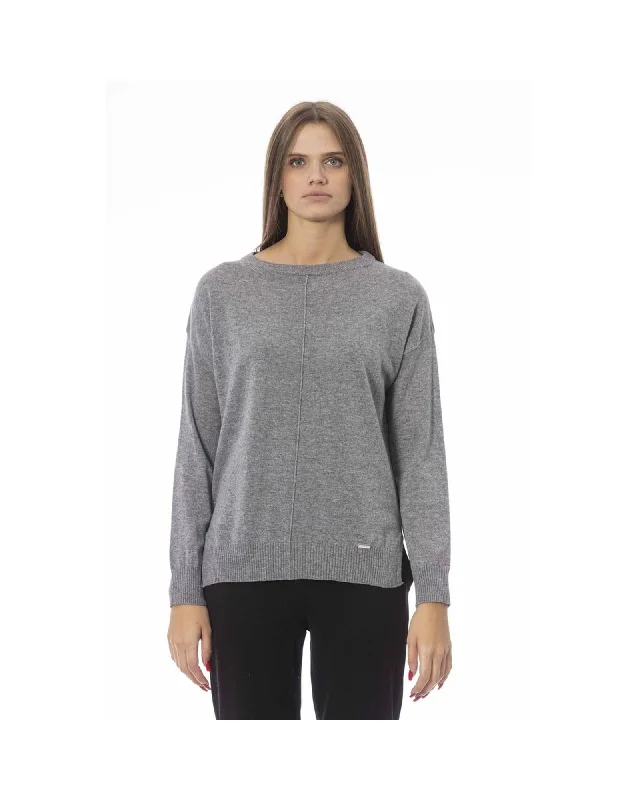 Baldinini Trend Women's Gray Viscose Sweater - M