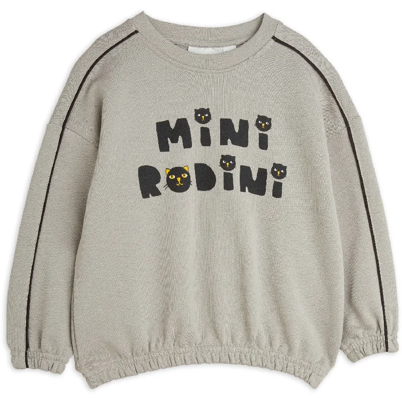 Mini Rodini Grey Mini Rodini Cats Sweatshirt