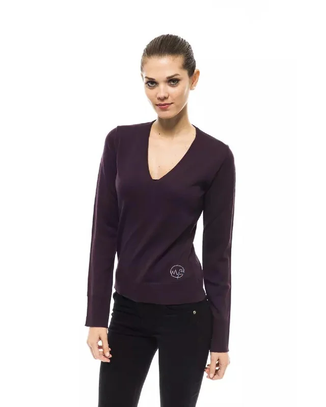 Montana Blu Women's Purple Wool Sweater - 46 IT