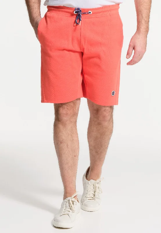 Short homme matière douce rouge