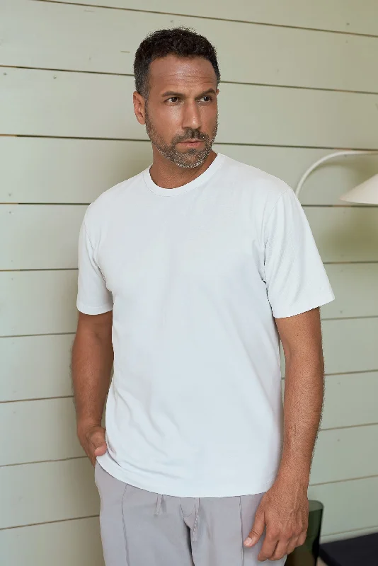 LIRON t-shirt eco pique stone white