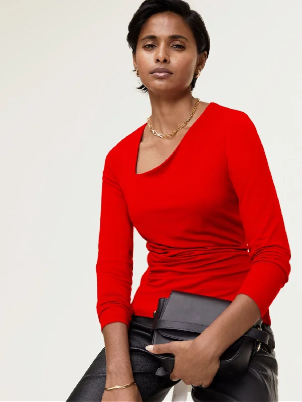 Mariam  LENZING™ ECOVERO™ Top | Crimson Red