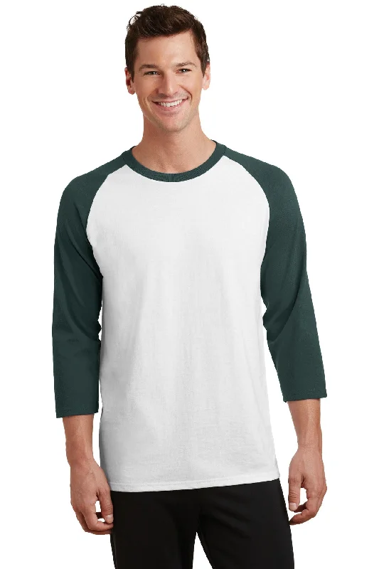 White/ Dark Green