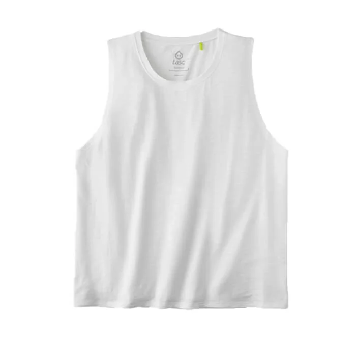 Tasc Womens NOLA Crop Tank Top - White