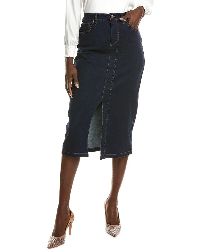 Anne Klein Denim Midi Skirt