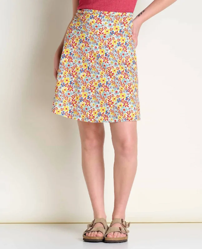 Chaka Skirt In Barley Multi Floral Print