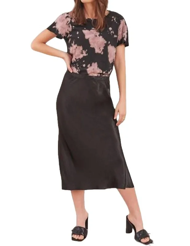 Dorit Silky Slip Skirt In Black