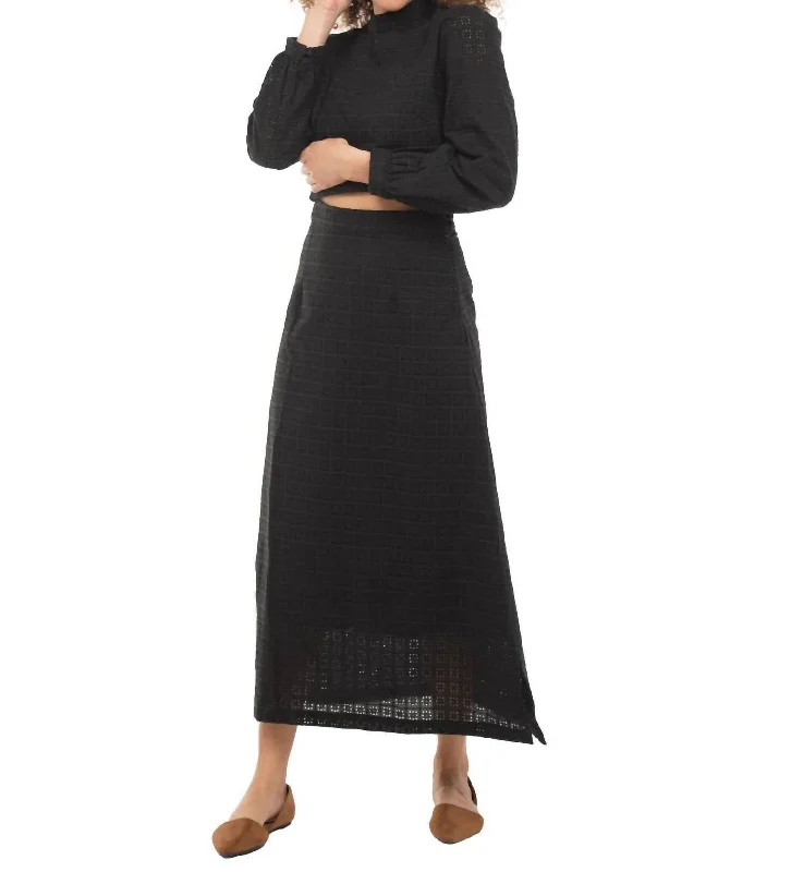 Georgia Skirt In Black Eyelet