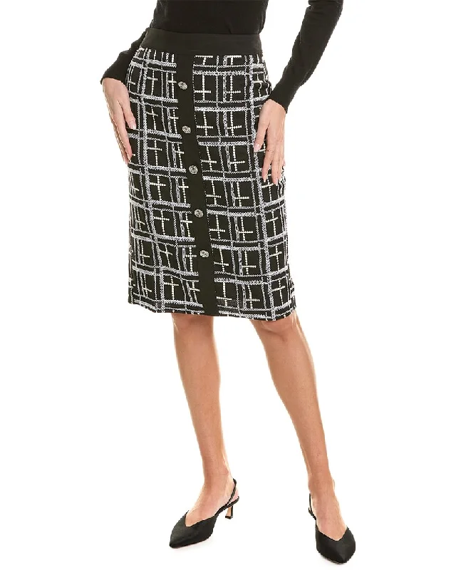 Gracia Tweed Check Pencil Skirt