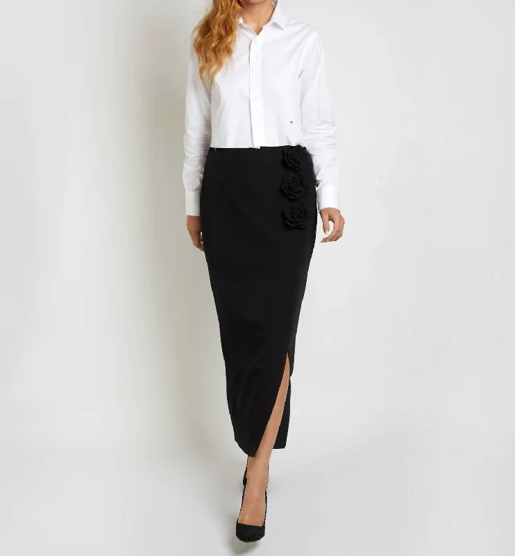 La Rosette Skirt In Black